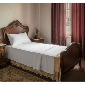 Otel çarşafı Tek kişilik 180x280cm 59 tel pamuk polyester akfil kumaş